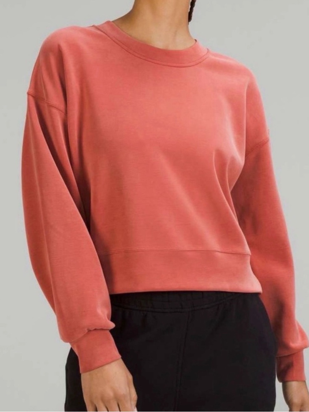 Lululemon Crewneck Pullover Sweatshirt Cayenne Red Size 10 EUC
